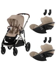 Gazelle S 2 kinderwagen + 2 Cloud G i-Size autostoelen