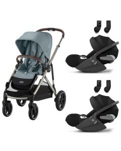 Gazelle S 2 kinderwagen + 2 Cloud T i-Size autostoelen