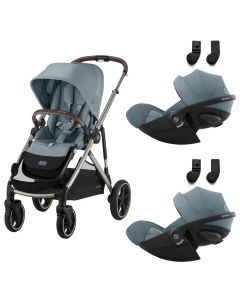 Gazelle S 2 kinderwagen + 2 Cloud G i-Size autostoelen