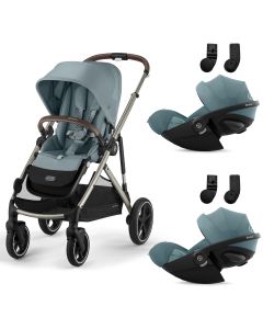Gazelle S 2 kinderwagen + 2 Cloud G3 i-Size autostoelen