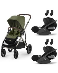 Gazelle S 2 kinderwagen + 2 Cloud T i-Size autostoelen