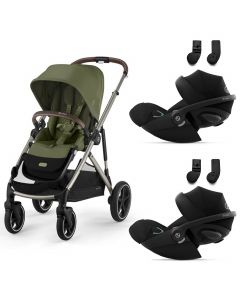 Gazelle S 2 kinderwagen + 2 Cloud G i-Size autostoelen