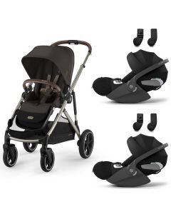 Gazelle S 2 kinderwagen + 2 Cloud T i-Size autostoelen