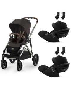 Gazelle S 2 kinderwagen + 2 Cloud G i-Size autostoelen