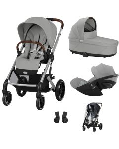 Trio Balios S Lux 3 + S Lux reiswieg + Cloud G i-Size + kinderwagen regenhoes