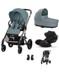 Trio Balios S Lux 3 + S Lux reiswieg + Cloud G i-Size + kinderwagen regenhoes