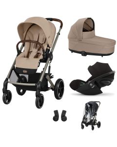 Trio Balios S Lux 3 + S Lux reiswieg + Cloud G i-Size + kinderwagen regenhoes