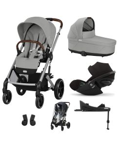 Trio Balios S Lux 3 + S Lux reiswieg + Cloud G + G Base + kinderwagen regenhoes