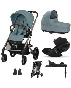 Trio Balios S Lux 3 + S Lux reiswieg + Cloud G + G Base + kinderwagen regenhoes