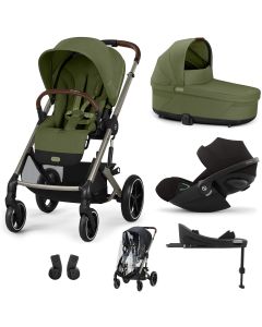 Trio Balios S Lux 3 + S Lux reiswieg + Cloud G + G Base + kinderwagen regenhoes