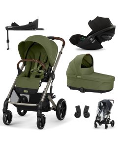 Trio Balios S Lux 3 + S Lux reiswieg + Cloud G3 i-Size + G3 Base + kinderwagen regenhoes