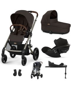 Trio Balios S Lux 3 + S Lux reiswieg + Cloud G + G Base + kinderwagen regenhoes