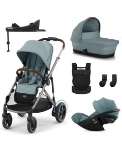 Trio e-Gazelle S + reiswieg + Cloud G3 i-Size + G3 Base + Amya draagzak