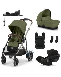 Trio e-Gazelle S + reiswieg + Cloud G i-Size + G Base + Amya draagzak
