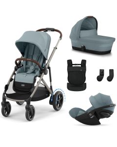 Trio e-Gazelle S + reiswieg + Cloud G i-Size + Amya draagzak