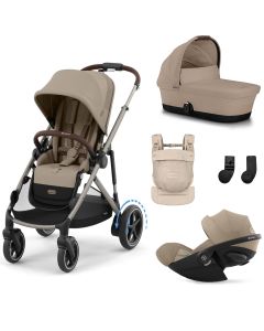 Trio e-Gazelle S + reiswieg + Cloud G i-Size + Amya draagzak