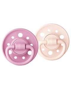 Set van 2 Gaia ronde rubberen fopspenen 0-6m