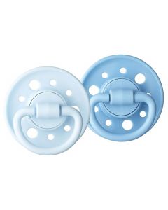 Set van 2 Gaia ronde rubberen fopspenen 6-36m