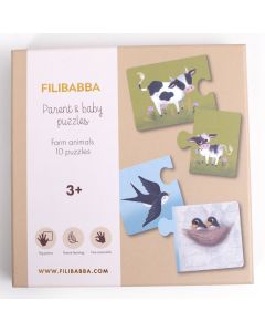 Puzzels "Mama en haar baby's"