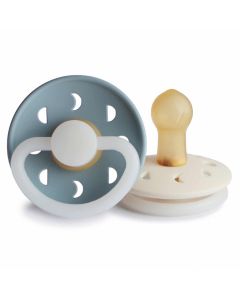 Frigg fopspeen Moon Night Latex - 2 stuks - 0-6m