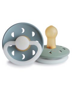 Frigg fopspeen Moon Night Latex - 2 stuks - 0-6m