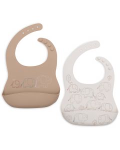 Set van 2 siliconen slabbetjes