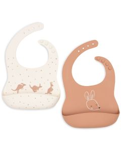 Set van 2 siliconen slabbetjes
