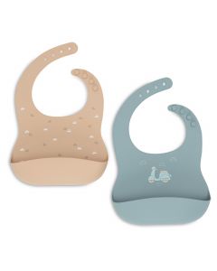 Set van 2 siliconen slabbetjes
