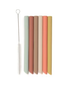 Silicone rietjes - 6 stuks
