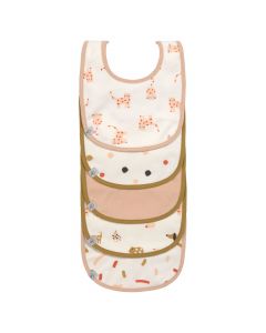 Set van 5 slabbetjes met velcrosluiting
