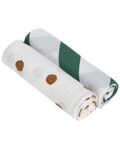 Set van 2 Swaddle & Burp hydrofiele doeken 120 x 120 cm