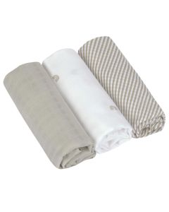 Set van 3 Swaddle & Burp hydrofiele doeken 80 x 80 cm
