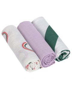 Set van 3 Swaddle & Burp hydrofiele doeken 85 x 85 cm