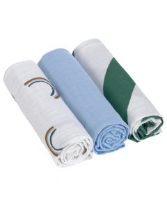 Set van 3 Swaddle & Burp hydrofiele doeken 85 x 85 cm