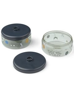 Set van 2 stapelbare Dominique snackboxen - 500 ml