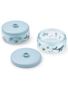 Set van 2 stapelbare Dominique snackboxen - 500 ml
