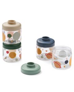 Set van 4 stapelbare Dominique snackboxen