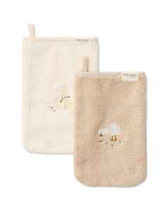 Set van 2 washandjes badstof
