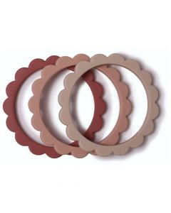Bijtringen armband Bloem - 3 stuks