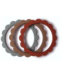 Bijtringen armband Bloem - 3 stuks