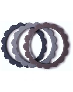 Bijtringen armband Bloem - 3 stuks