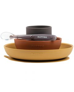 Eetset silicone - 4-delig