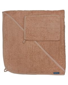 Badcape met washandje 75 x 75 cm