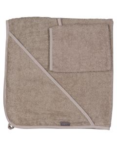 Badcape met washandje 75 x 75 cm