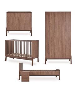Ashi babykamer: bed 60 x 120 cm + commode + Junior kit + kledingkast 2 deuren