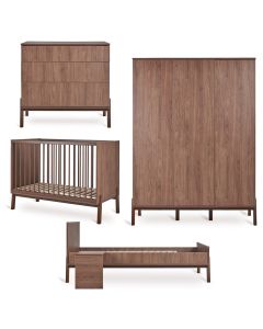 Ashi babykamer: bed 60 x 120 cm + commode + Junior kit + kledingkast XL 3 deuren