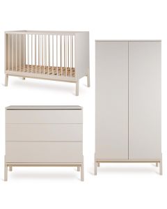 Ashi babykamer: bed 60 x 120 cm + commode + kledingkast 2 deuren