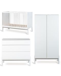 Ashi babykamer: bed 60 x 120 cm + commode + kledingkast 2 deuren