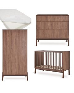Ashi babykamer: bed 60 x 120 cm + matras + commode + kledingkast 2 deuren