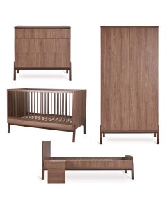 Ashi babykamer: bed 70 x 140 cm + commode + Junior kit + kledingkast 2 deuren
